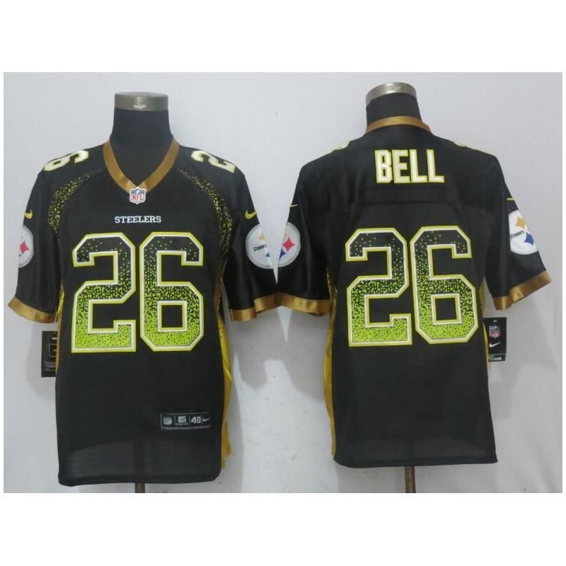 Cheap LeVeon Bell Steelers Jersey From China Black Drift Fashion #26