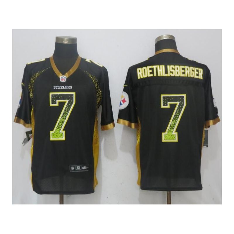 Cheap Ben Roethlisberger Steelers Jersey From China Black Drift Fashion #7