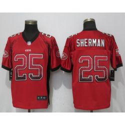 Cheap Richard Sherman 49ers Jersey From China Red Drift Fashion in Men Women Youth Size #25