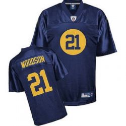 Cheap Charles Woodson Packers Jersey #21 Blue From China