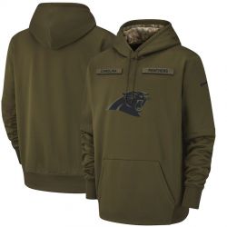 Cheap Carolina Panthers Hoodie From China Olive Salute to Service Sideline Therma Performance