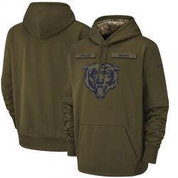 Cheap Chicago Bears Hoodie From China Olive Salute to Service Sideline Therma Performance