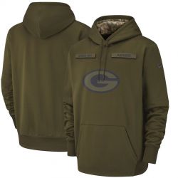 Cheap Packers Hoodie From China Olive Salute to Service Sideline Therma Performance