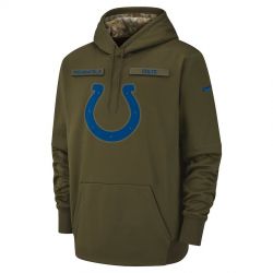 Cheap Indianapolis Colts Hoodie From China Olive Salute to Service Sideline Therma Performance