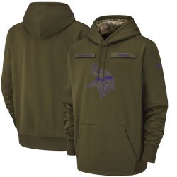 Cheap Minnesota Vikings Hoodie From China Olive Salute to Service Sideline Therma Performance