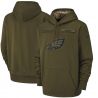 Cheap Philadelphia Eagles Hoodie From China Olive Salute to Service Sideline Therma Performance