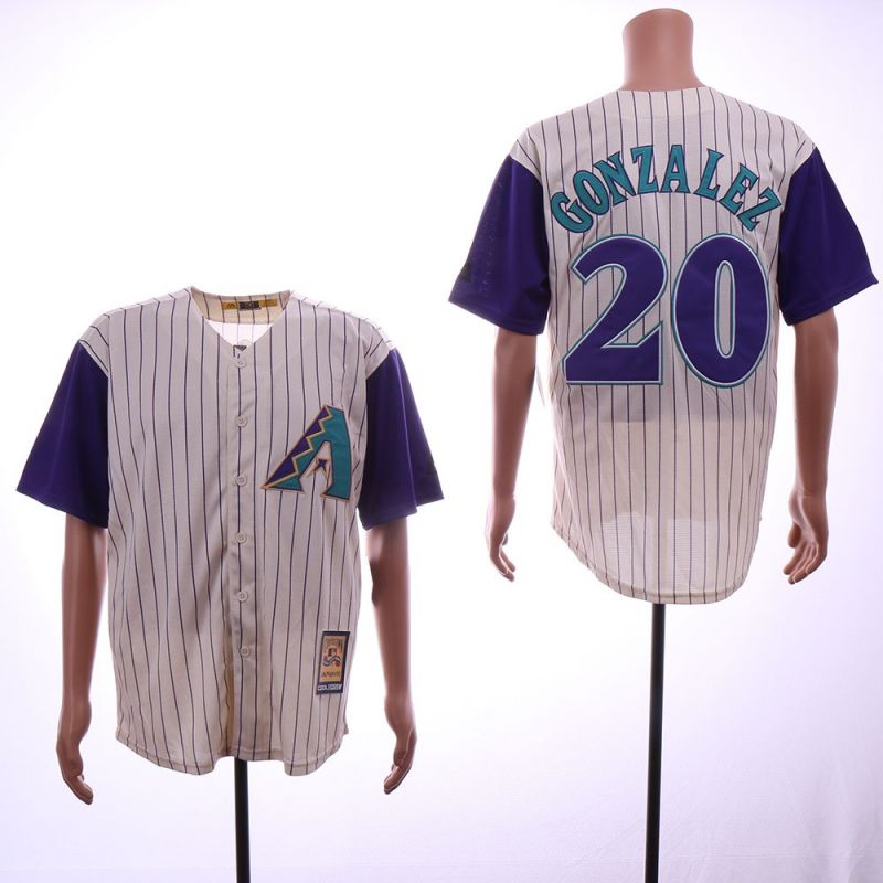 Cheap Luis Gonzalez Diamondbacks Jersey From China Cream throwback #20