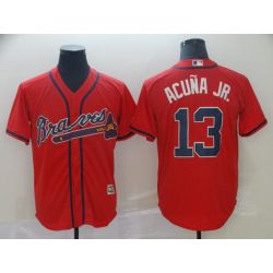 Cheap Ronald Acuna Jr Braves Jersey From China Red Game 2019 #13