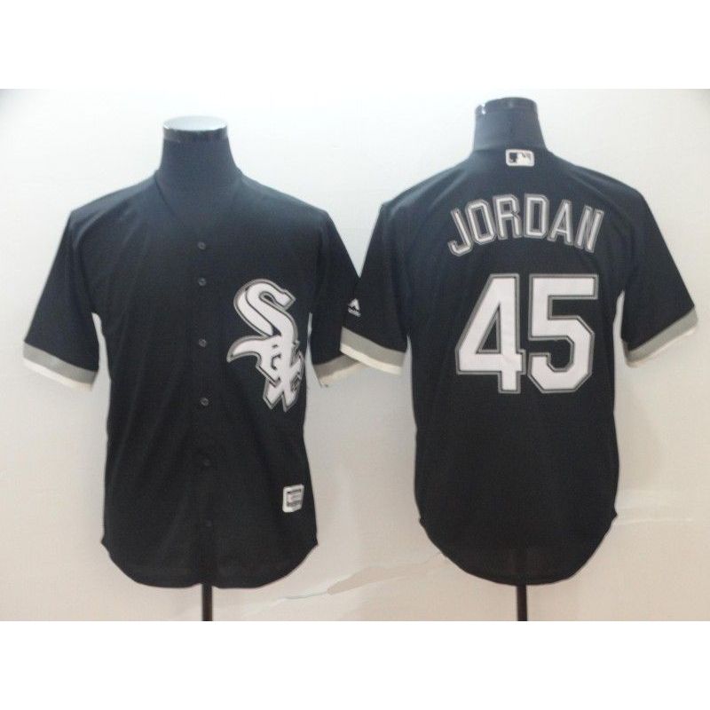 Cheap Michael Jordan White Sox Jersey From China Black Game #45