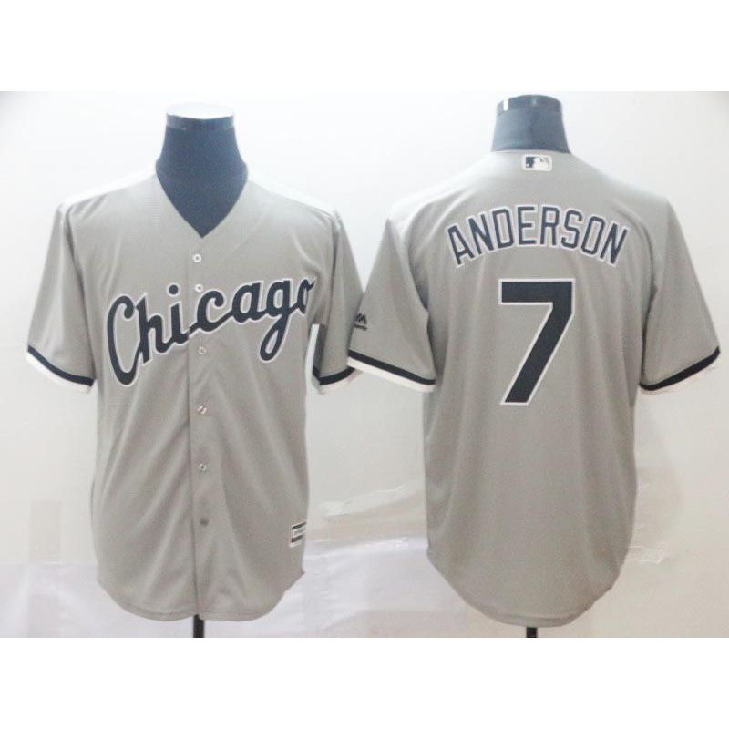 Cheap Tim Anderson White Sox Jersey From China Grey game #7