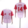 Cheap Pete Rose Reds Jersey From China White red stripes #14