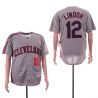 Cheap Francisco Lindor Indians Jersey From China Grey turn back the clock #12