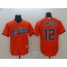 Cheap Francisco Lindor Indians Jersey From China Orange Game #12