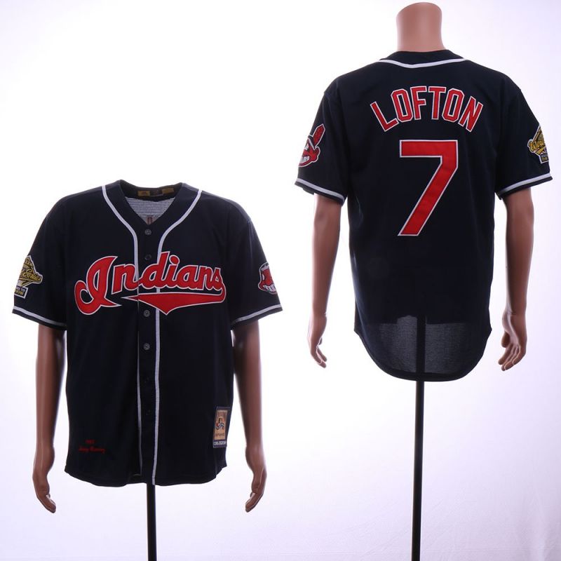 Cheap Kenny Lofton Indians Jersey From China Navy 1955 throwback #7