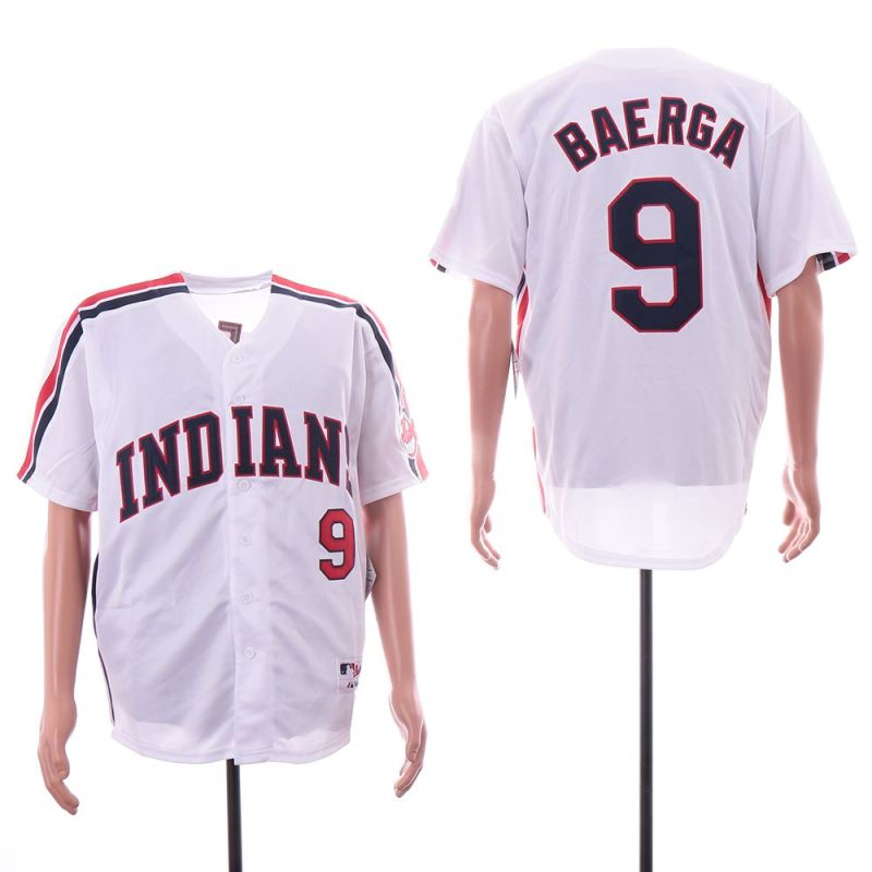 Cheap Carlos Baerga Indians Jersey From China White turn back the clock #9