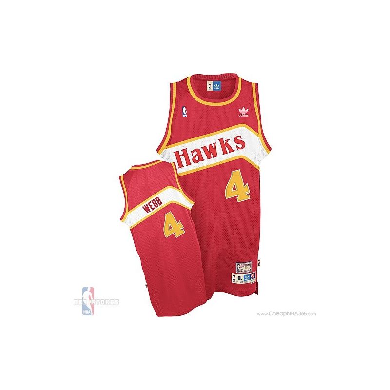 Cheap Spud Webb Hawks Jersey #4 Throwback Alternate Red From China Cheap Spud Webb Hawks Jersey #4 Throwback Alternate Red From China
