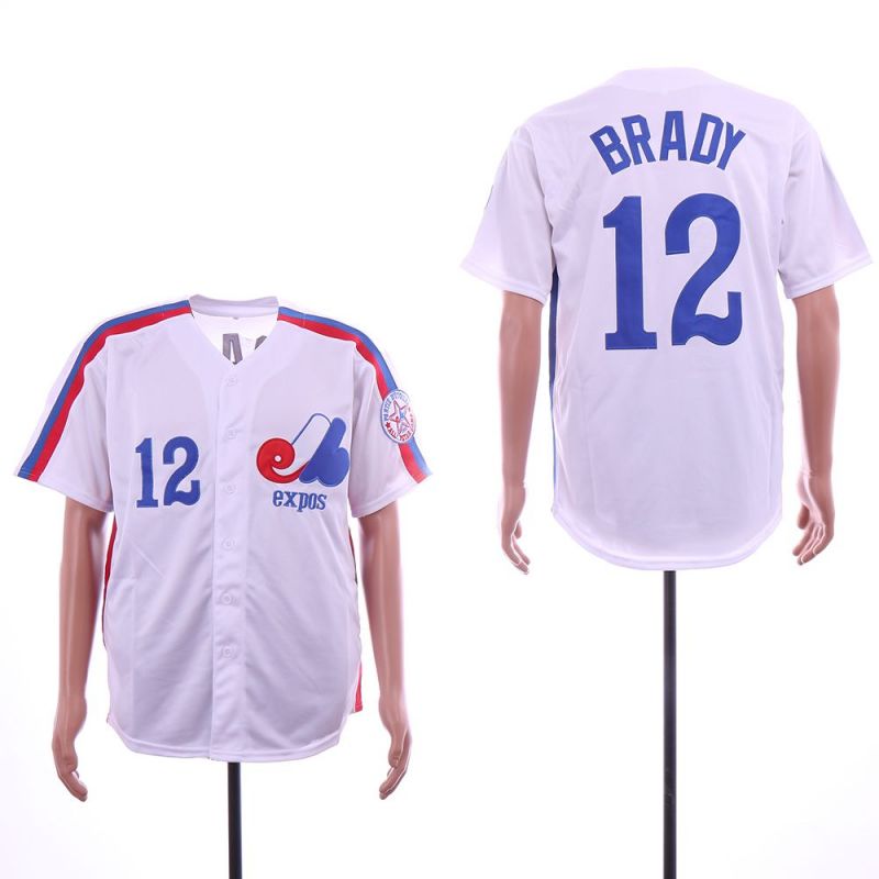 Cheap Tom Brady Expos Jersey From China White throwback #12