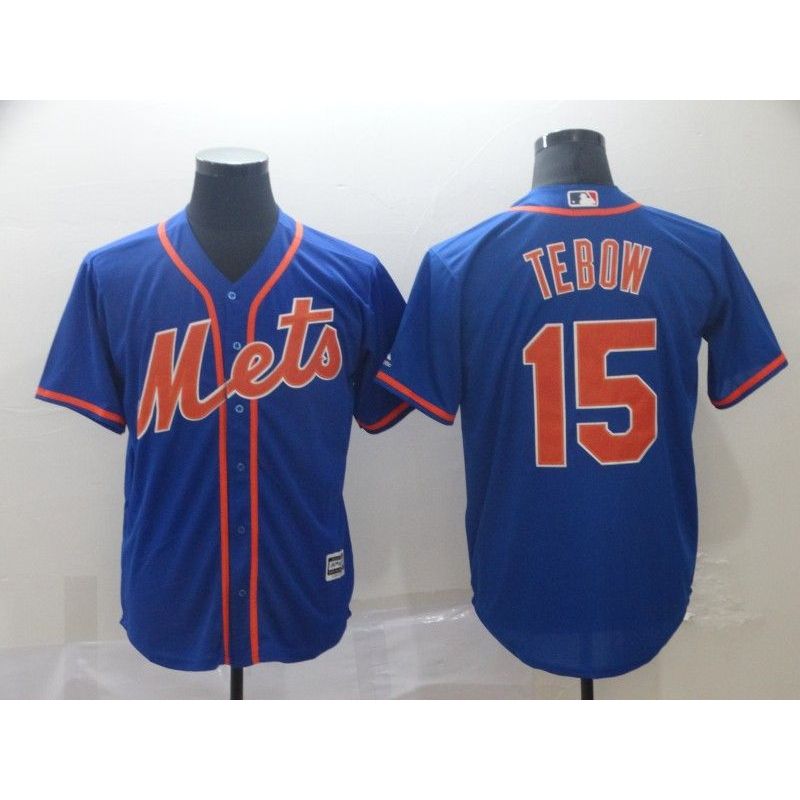 Cheap Tim Tebow Mets Jersey From China Blue Game #15