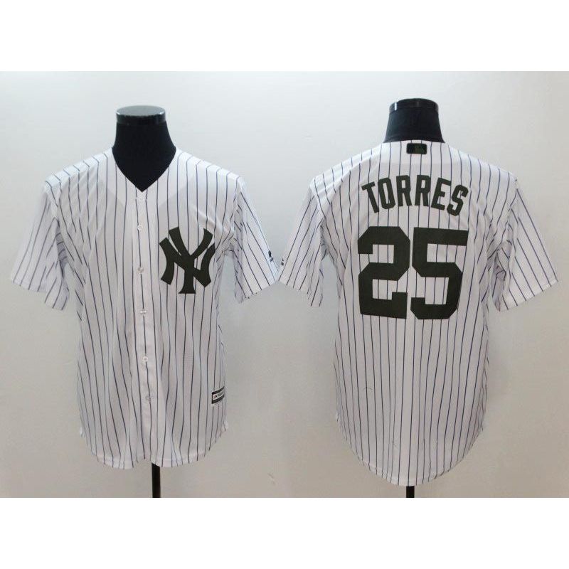 Cheap Gleyber Torres Yankees Jersey From China White 2018 Memorial Day #25