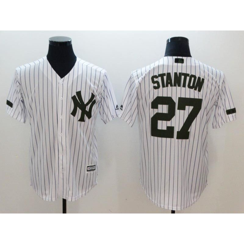 Cheap Giancarlo Stanton Yankees Jersey From China White 2018 Memorial Day #27