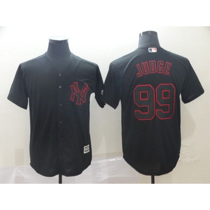 Cheap Aaron Judge Yankees Jersey From China Black Lights Out #99