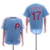 Cheap Rhys Hoskins Phillies Jersey From China Blue throwback #17