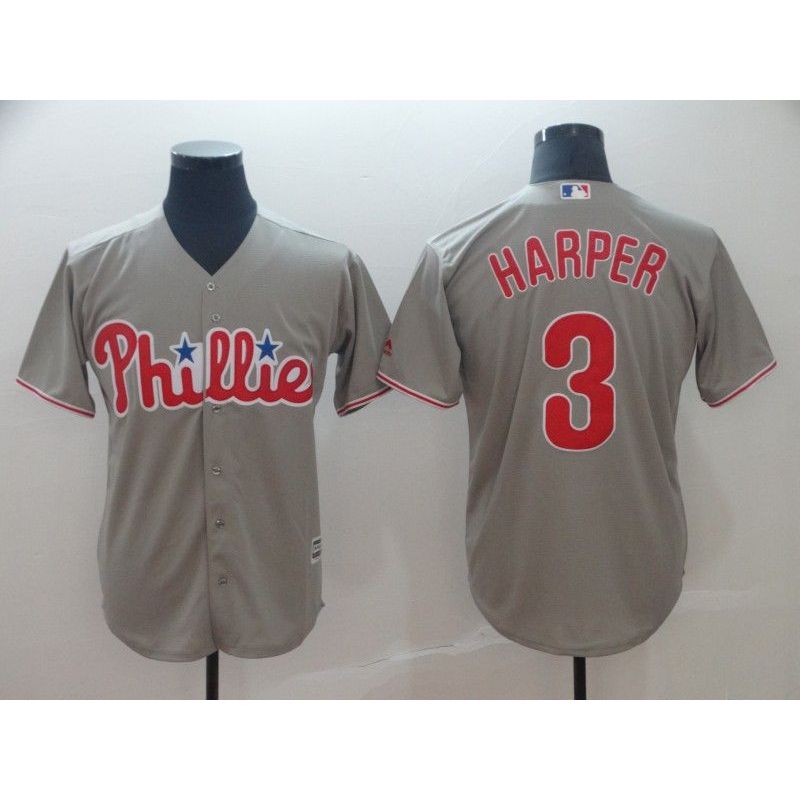 Cheap Bryce Harper Phillies Jersey From China Grey Game #3