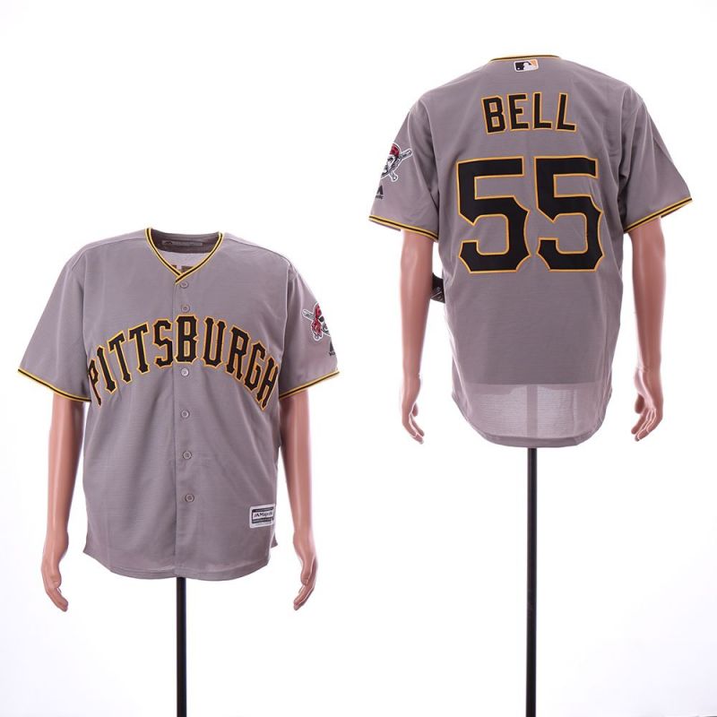 Cheap Josh Bell Pirates Jersey From China Grey Game #55