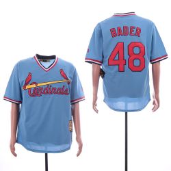 Cheap Harrison Bader Cardinals Jersey From China Blue throwback #48