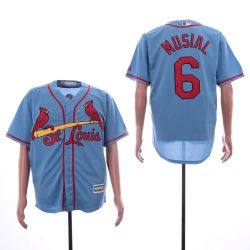 Cheap Stan Musial Cardinals Jersey From China Blue Game #6