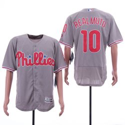 Cheap JT Realmuto Phillies Jersey From China Grey Flexbase #10