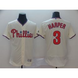 Cheap Bryce Harper Phillies Jersey From China Cream Flexbase #3