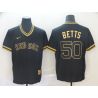 Cheap Mookie Betts Red Sox Jersey From China Black-Golden #50