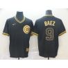 Cheap Javier Baez Cubs Jersey From China Black-Golden #9