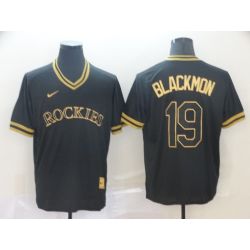 Cheap Charlie Blackmon Rockies Jersey From China Black-Golden #19