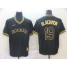 Cheap Charlie Blackmon Rockies Jersey From China Black-Golden #19
