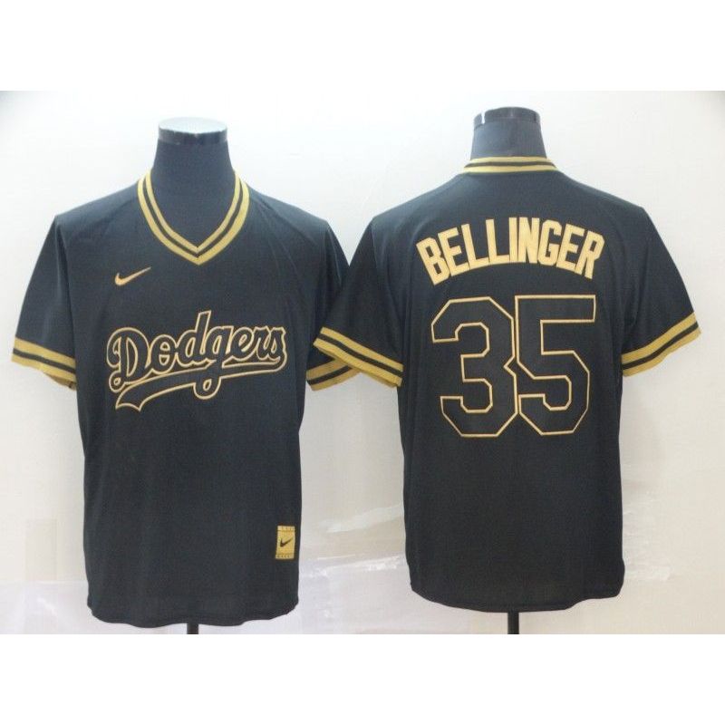 Cheap Cody Bellinger Dodgers Jersey From China Black-Golden #35