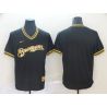 Cheap Brewers Jersey From China Blank Black-Golden