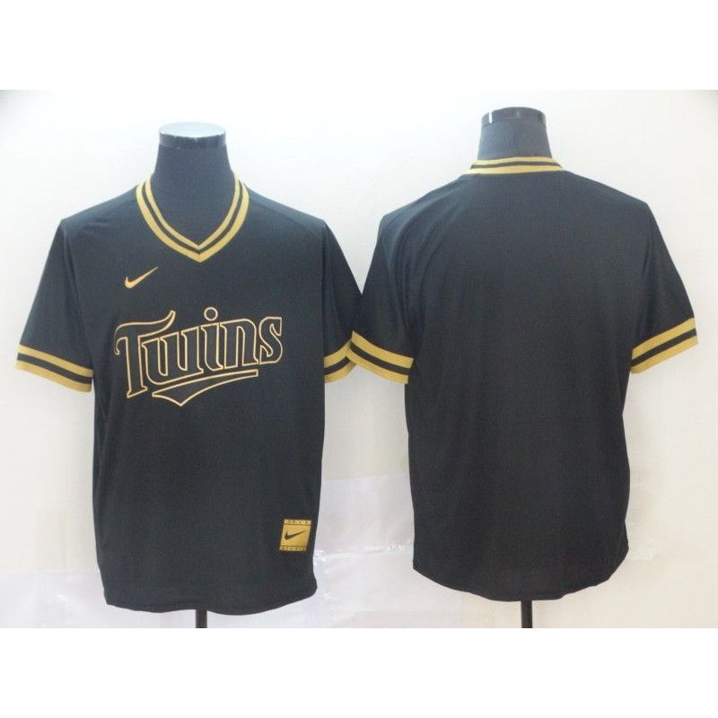 Cheap Twins Jersey From China Blank Black-Golden