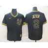 Cheap Derek Jeter Yankees Jersey From China Black-Golden #2