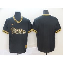 Cheap Phillies Jersey From China Blank Black-Golden