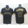 Cheap Roberto Clemente Pirates Jersey From China Black-Golden #21