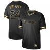 Cheap Ken Griffey Jr Mariners Jersey From China Black-Golden #24