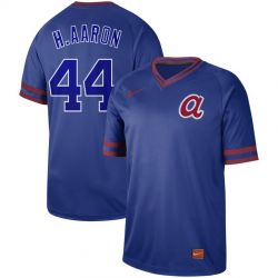 Cheap Hank Aaron Braves Jersey From China Blue Cooperstown Collection Legend Throwback #44