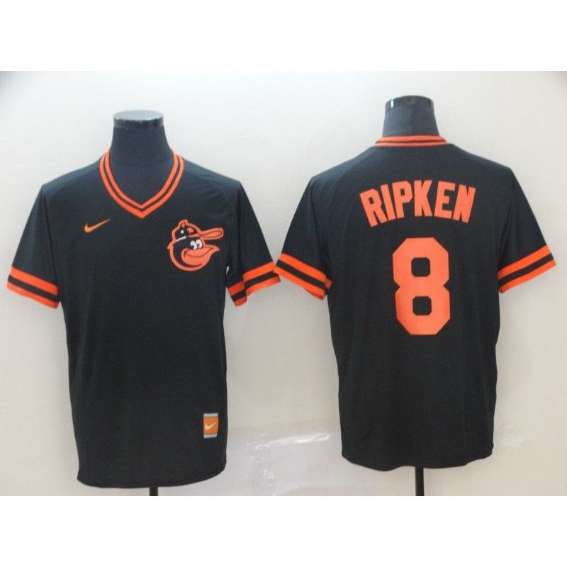 Cheap Cal Ripken Orioles Jersey From China Black Cooperstown Collection Legend Throwback #8