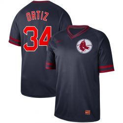 Cheap David Ortiz Red Sox Jersey From China Navy Cooperstown Collection Legend Throwback #34