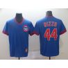 Cheap Anthony Rizzo Cubs Jersey From China Blue Cooperstown Collection Legend Throwback #44