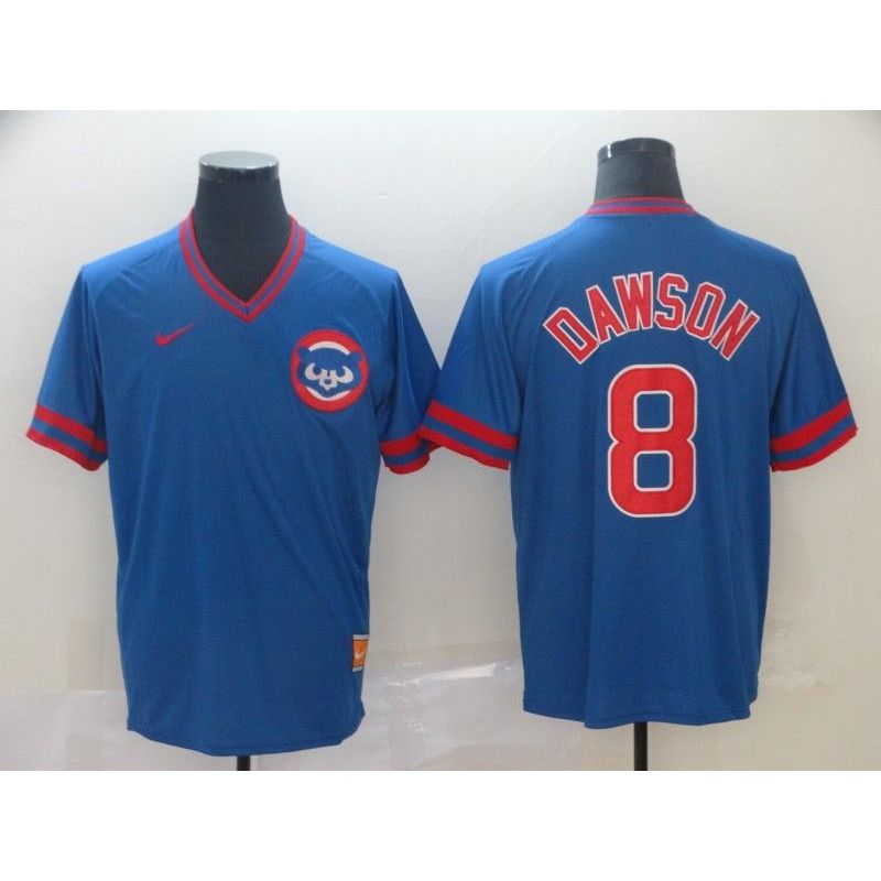 Cheap Andre Dawson Cubs Jersey From China Blue Cooperstown Collection Legend Throwback #8