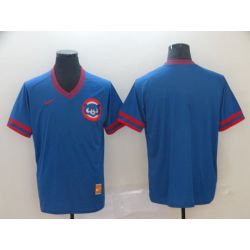 Cheap Cubs Jersey From China Blank Blue Cooperstown Collection Legend Throwback