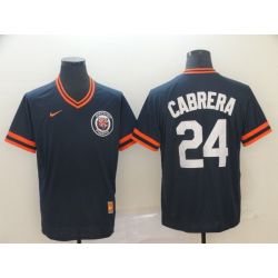 Cheap Miguel Cabrera Tigers Jersey From China Navy Cooperstown Collection Legend Throwback #24